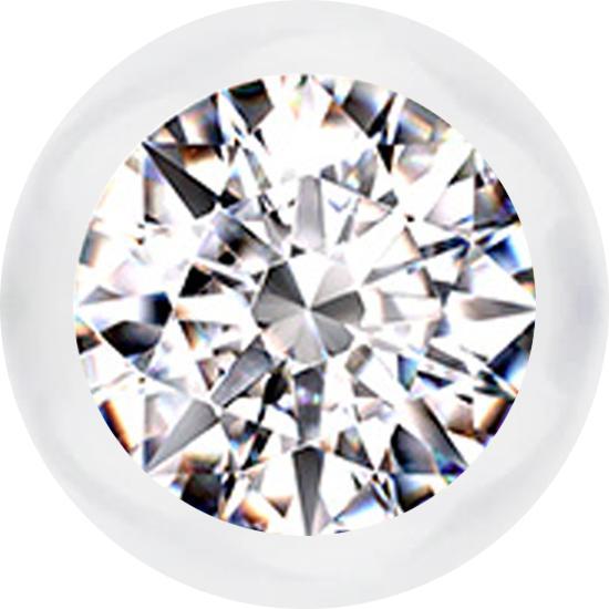 Immagine prodotto Star Piercing Micro sfera trasparente con cristallo d'argento (Bioflex, senza ottone)