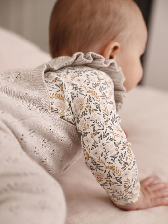 Actual product image Vertbaudet Baby knitted dungarees with flounce straps Oeko-Tex (80)