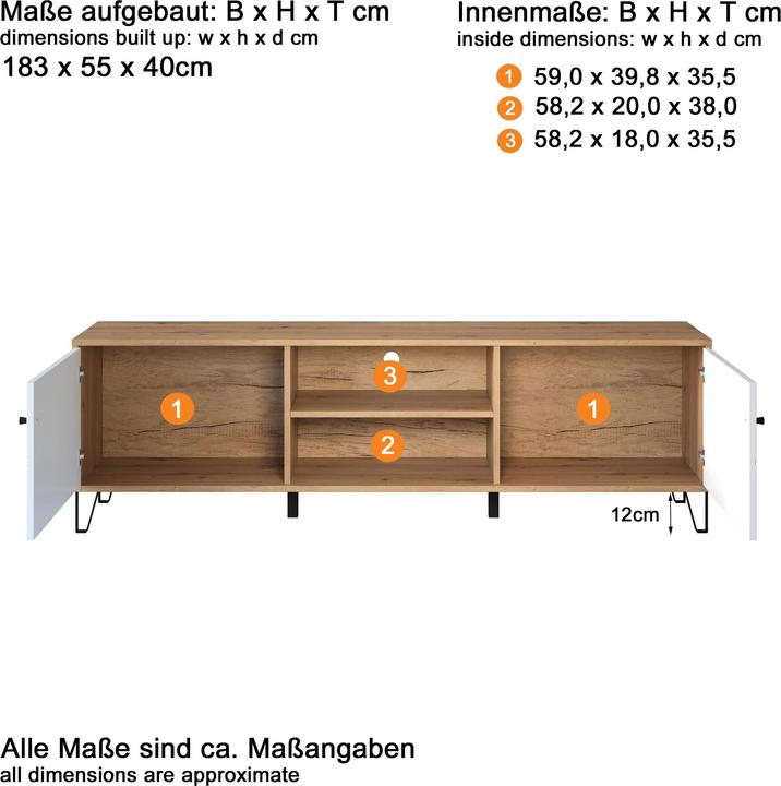 Actual product image Trendteam TouchWO (183 x 40 x 56 cm)