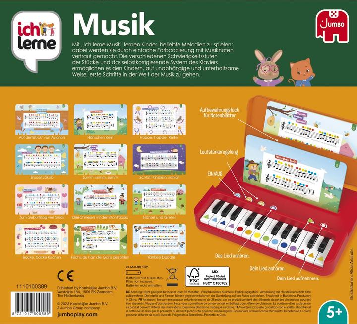 Image du produit Jumbo Ich lerne Musik (Multilingue)