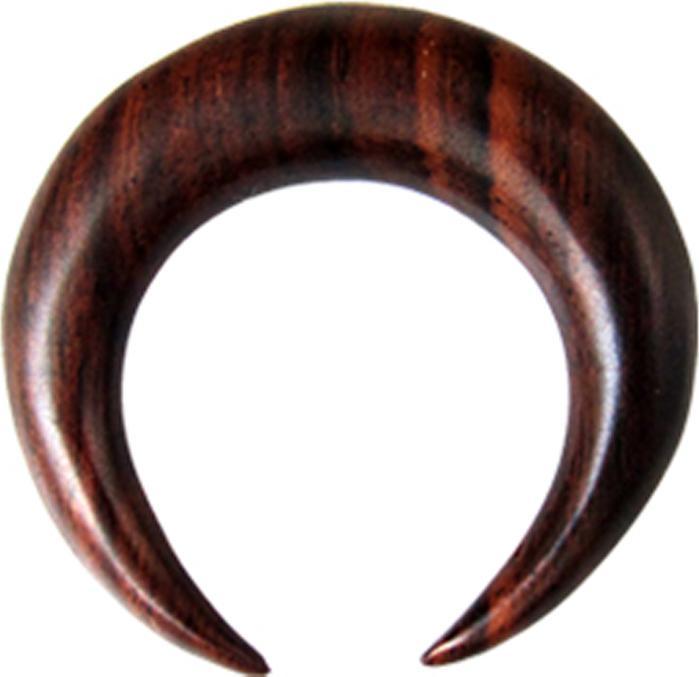 Star Piercing Dehnsichel aus Sonoholz (Organisch, ohne Messing)