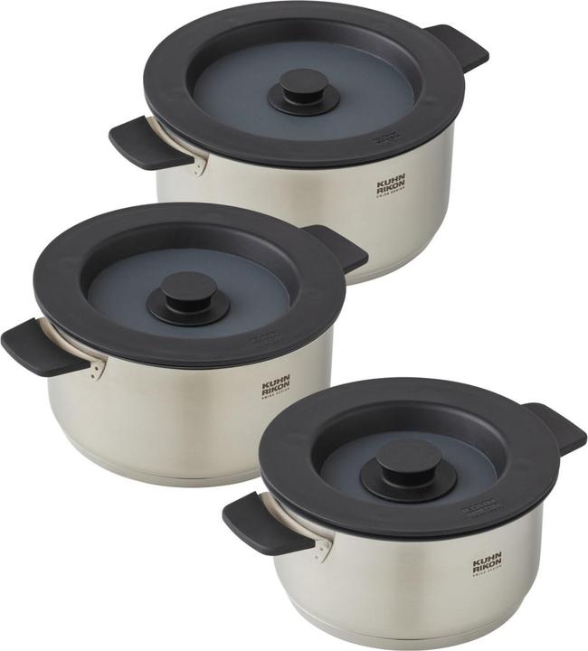 Kuhn Rikon Smart Compact Set (16 cm, Pan set + pot set, Stainless steel)