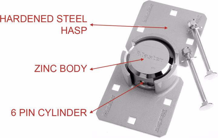Actual product image Master Lock Padlock with heavy duty shackle 736EURD
