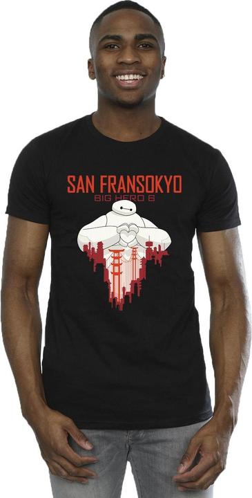 Immagine prodotto Disney Big Hero 6 Baymax San Fransokyo Heart Maglietta Uomo (4XL)