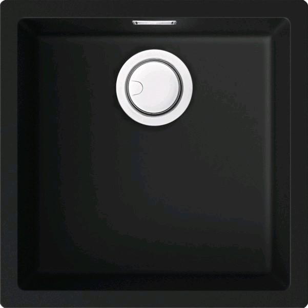 Produktbild Elleci ZEN 102 Schwarz einbau unterbauspüle 46 X 46 cm (Unterbauspüle, 45.60 cm, 45.60 cm)