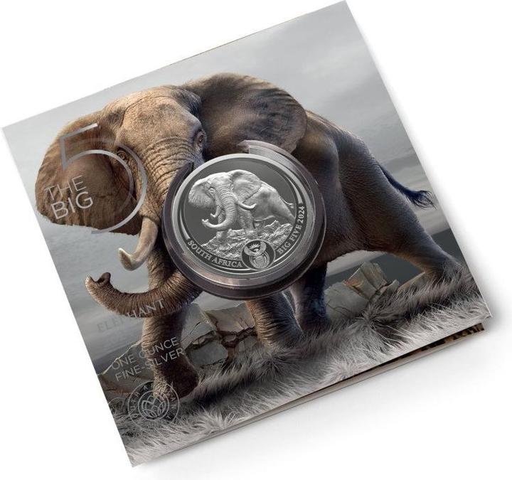 Actual product image South Africa Mint Silver Elephant 1 oz - Big Five Series III - 2024 (999, 2024)
