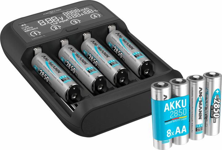 Produktbild Ansmann Ladegerät inkl. 8 Digital NiMH Akku Mignon 2650mAh (AA, 2650 mAh, Ladegerät inkl. Akku)