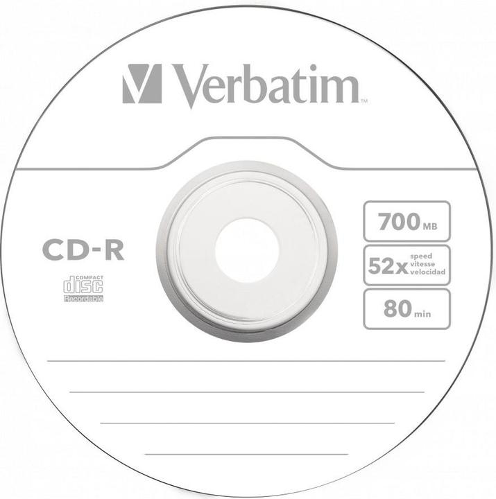 Actual product image Verbatim 10 x CD-R 700MB (80 min) 52x (10 x)