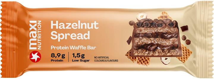 Produktbild Maxi Nutrition Riegel Waffel Hazelnut Spread, Box: 12x 39g (Haselnuss, 12 Stk., 39 g)