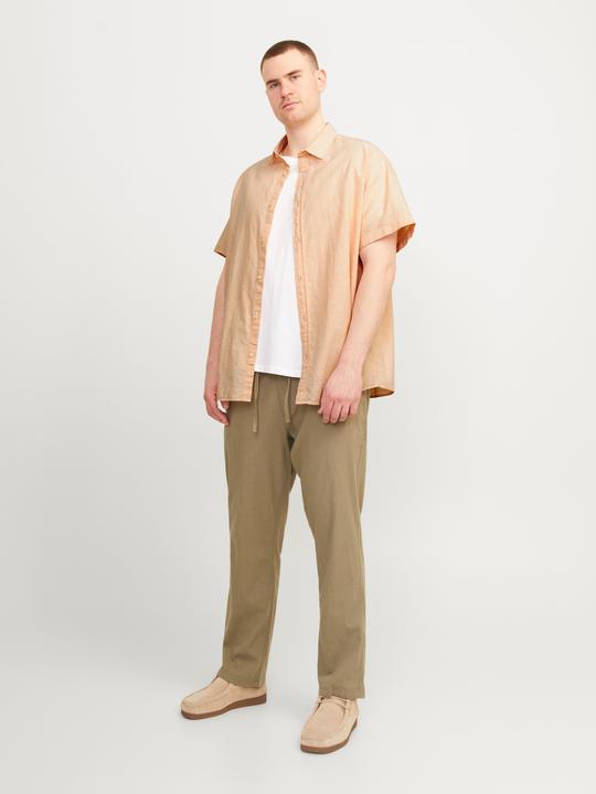 Actual product image Jack & Jones Jjelinen Blend Shirt Ss Sn Pls (4XL)