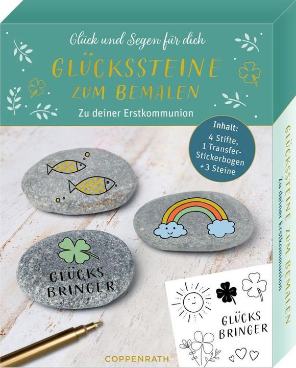 Produktbild Viel Glück & viel Segen Glückssteine z.Bemalen (Kommunion)