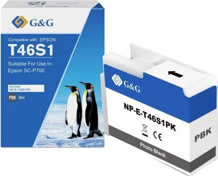 Produktbild G&G Nachfülltinte Kompatibel Foto Schwarz 1E46S1-PKGG