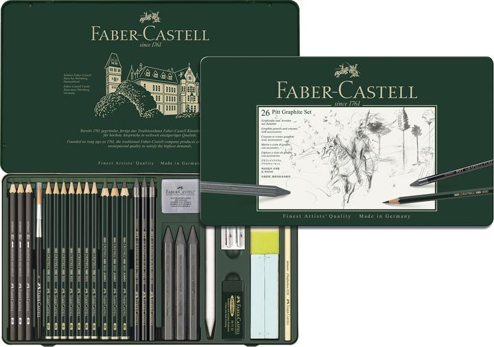 Immagine prodotto Faber-Castell Set di grafite Pitt (2H, 4B, 6B, 3B, HB, 2B, 26 x)