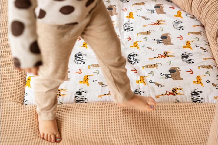 Image du produit Ullenboom Tapis d'éveil piqué gaufré sable savane 140 x 140 cm