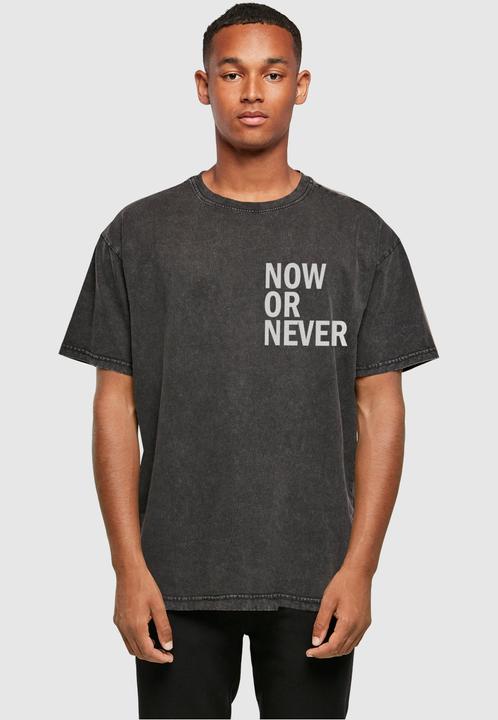 Actual product image Merchcode Now Or Never Acid Washed Heavy Oversized Tee - 112647 (L)