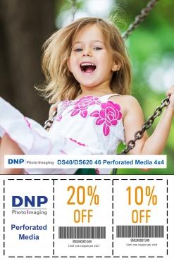DNP Kit média perforé (4x4 pouces) 10 x 15 cm pour DS620 (800 images) DP-DS620 Kit média (4x6) L2 (800 x, 10 x 15 cm)