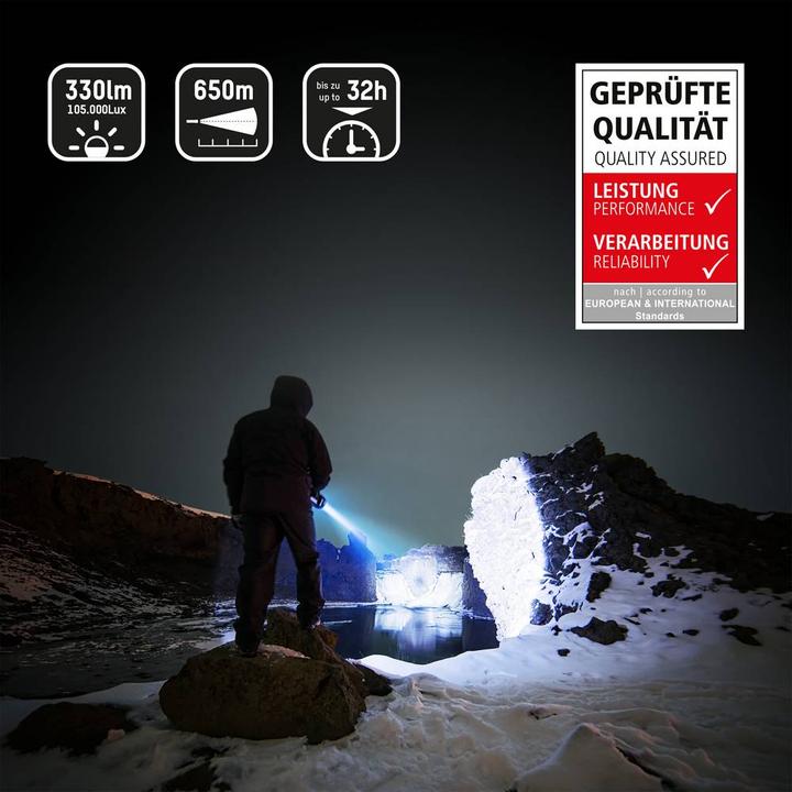 Productafbeelding Ansmann Handlamp op batterijen Zwart (27.50 cm, 330 lm)
