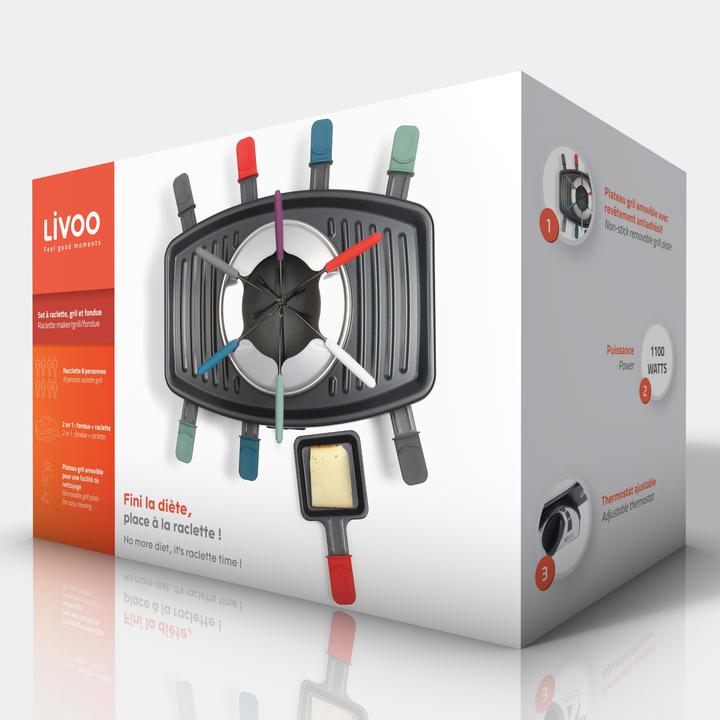 Produktbild Livoo Raclette Fondue Grill