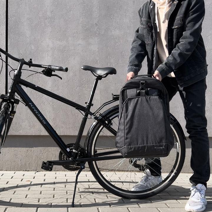 Image du produit Wozinsky Valise de vélo Sac à dos de vélo avec cadre 2en1 30l noir (WBB33BK) (30 l, Sacoche de cadre)