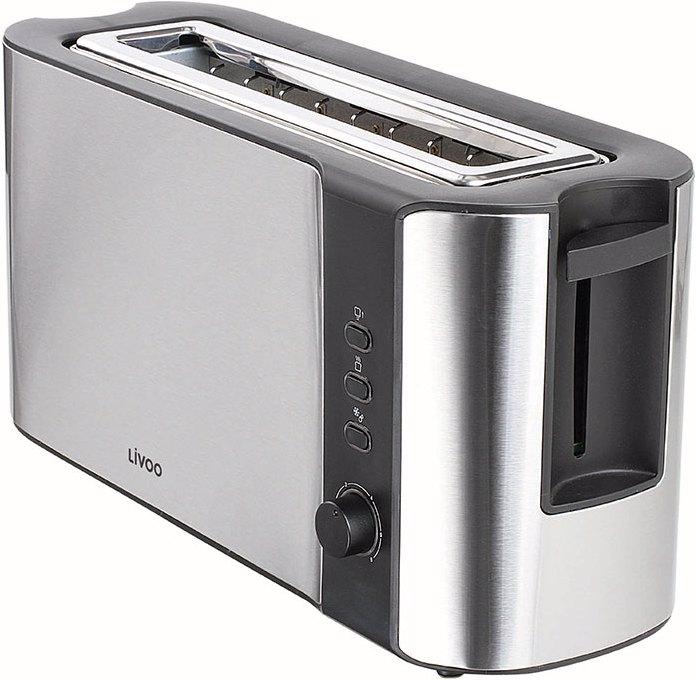 Image du produit Livoo Grille-pain acier inoxydable large fente