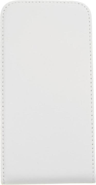 Actual product image OEM Slim leather Flip Case S5 Galaxy G900 - White (Samsung Galaxy S5)