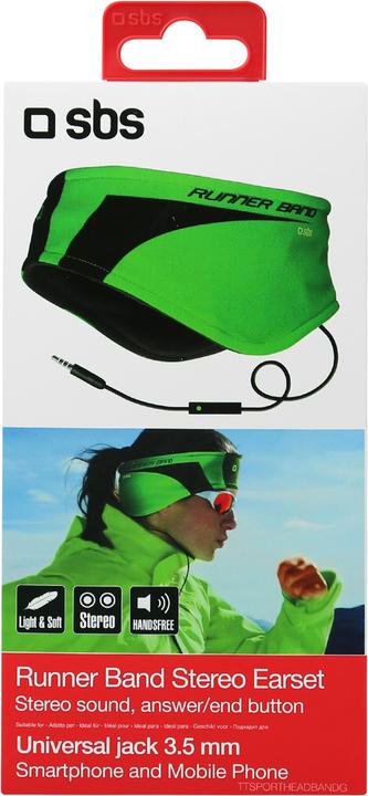 Produktbild SBS Sportband Runner mit eingebautem Kopfhörer (Kabelgebunden)