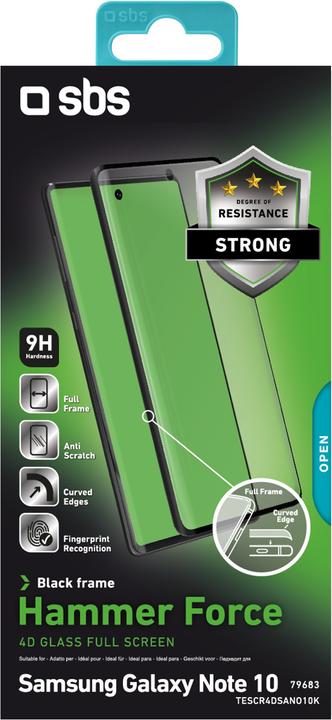 Immagine prodotto SBS Protettore di schermo 4D Full Glass per Samsung Galaxy Note 10 (1 Pezzo/i, Samsung Galaxy Note 10)