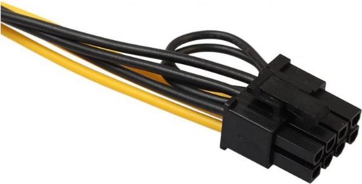 Actual product image PowerGuard PCI-E 6-pin (male) to 8-pin (male) GPU Power Cable 0.5m