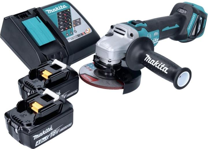 Image du produit Makita DGA 513 RM Meuleuse d'angle sans fil 18 V 125 mm Brushless + 2x batterie 4,0 Ah + chargeur (125 mm)