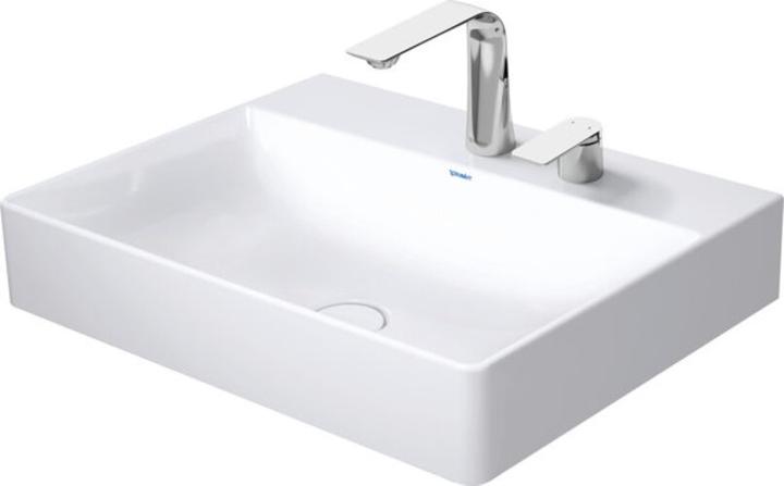Actual product image Duravit Washbasin DURASQUARE o ÜL m HLB 600x470mm 2 tap holes white (470 mm, 600 mm)