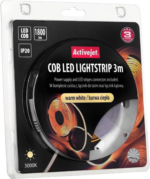 Produktbild Activejet AJE-COB ciep LED Strip Universalstreifenleuchte Indoor (Warmweiss, 300 cm, Indoor)