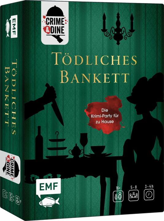 Actual product image Crime & Dine – Das Krimi-Dinner-Set: Tödliches Bankett (German, Business Elephant Paperdice Solutions GmbH, 2022)