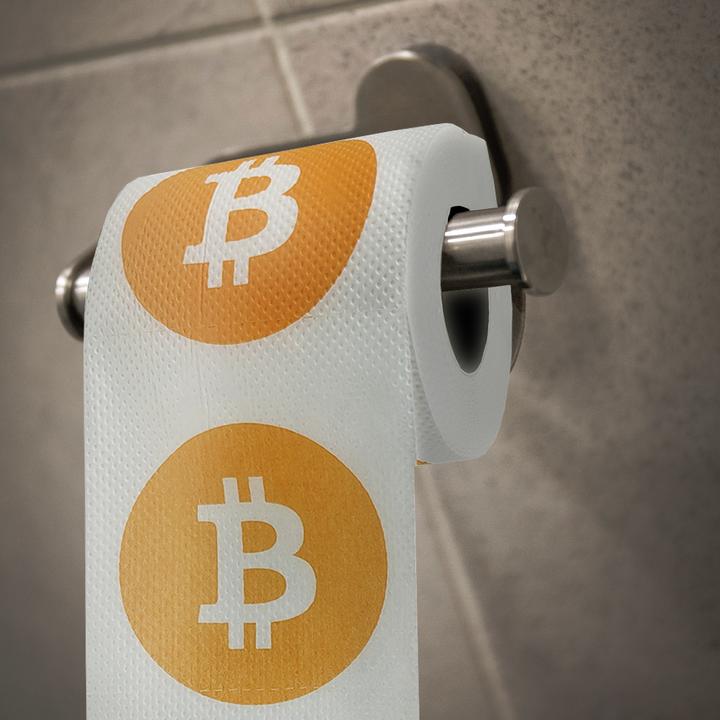 Actual product image Thumbs Up Mad Monkey toilet paper "Bitcoin" (1 x)
