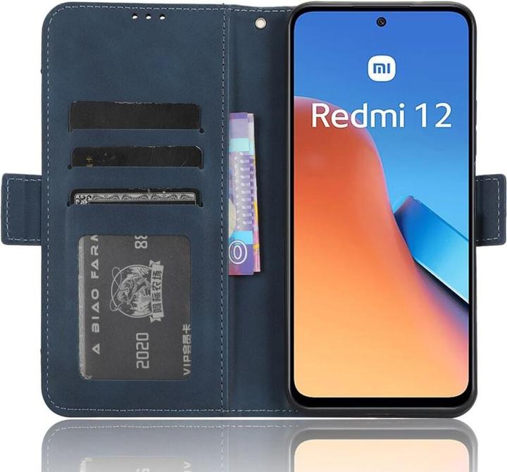 Produktbild Cover-Discount Xiaomi Redmi 12 - Etui viele Kartenfächer blau (Xiaomi Redmi 12)