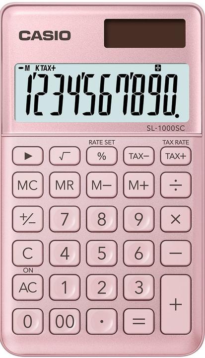 Produktbild Casio Taschenrechner BIC SL1000SCP 10-stellig pink (Batterien, Solarzellen)