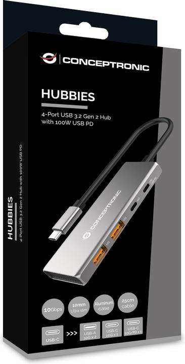 Actual product image Conceptronic HUBBIES15G (USB-C, 4 Ports)