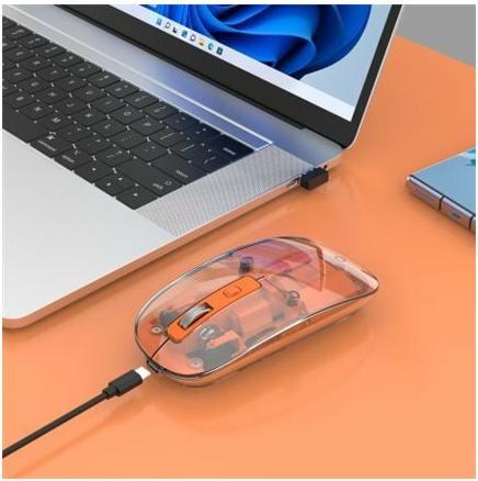 Immagine prodotto Manhattan Mouse MH trasparente 4D, bianco (Senza fili)