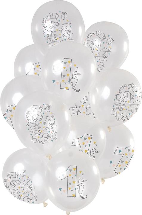 Image du produit Folat Ballons Origami 1 an 30cm - 12 pièces (12 x)