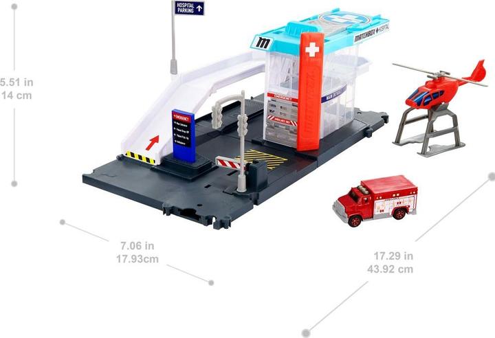 Actual product image Matchbox ACTION DRIVERS Helicopter Rescue Playset