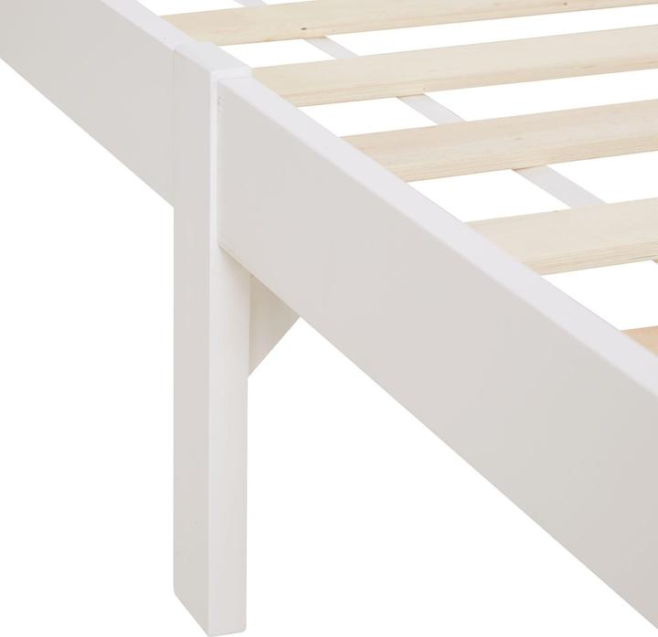 Produktbild Jamb Holzbett 90x200cm Landhausstil Weiss (90 x 200 cm)