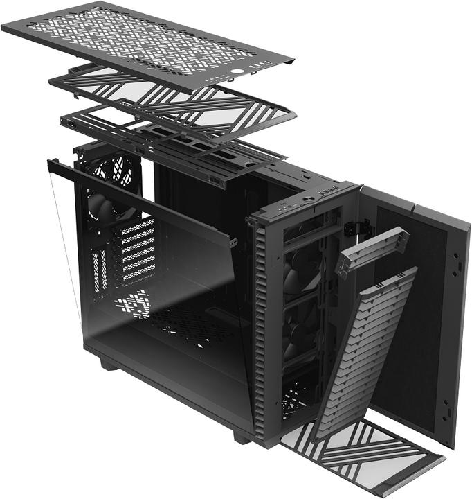 Actual product image Fractal Define 7 Gray TG Light Tint (mATX, Mini-ITX, ATX, E-ATX)
