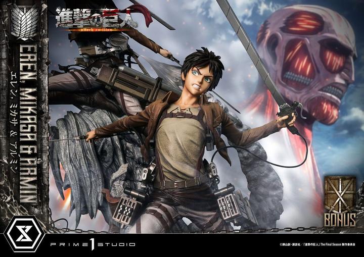 Produktbild Prime 1 Studio Attack on Titan Ultimate Premium Masterline Statue Eren, Mikasa, & Armin Deluxe Bonus Version 72 cm