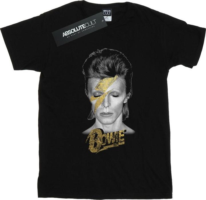 David Bowie Aladdin Sane Gold Bolt TShirt Jungen