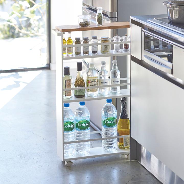 Productafbeelding Yamazaki Smalle trolley met houten plank TOWER