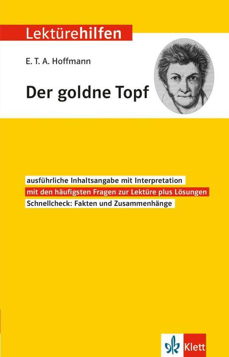 Produktbild Lektürehilfen E.T.A. Hoffmann "Der goldne Topf" (Deutsch, Monika Fellenberg, 2017)
