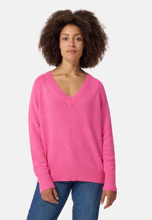 Produktbild Cash-Mere Seide Kaschmir Oversize Style V-Ausschnitt Pullover (L)