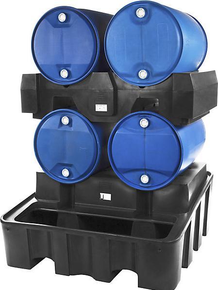 Produktbild Jonesco Fass-Abfüllstation PE, für 2x200-l-Fässer inkl. Auffangw., LxBxH 1375x1350x635mm