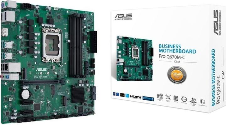 Actual product image ASUS MB PRO Q670M-C-CSM Intel,1700,DDR5,mATX (LGA 1700, Intel Q670, mATX)