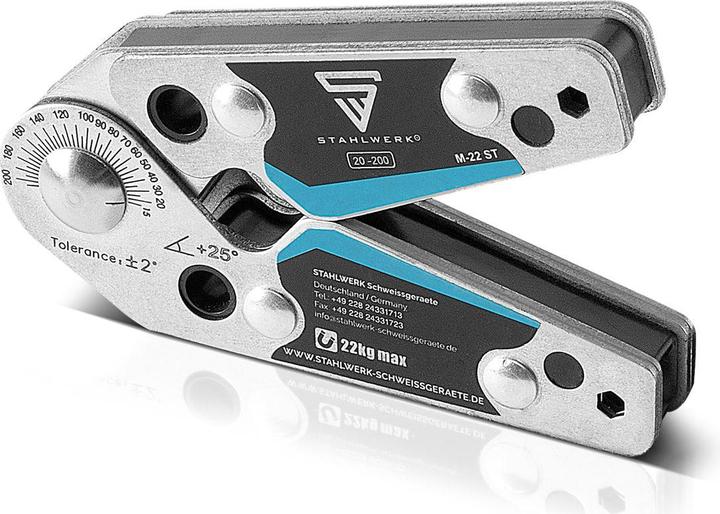 Produktbild Stahlwerk Magnet-Schweisswinkel einstellbare Winkeln 20° - 200° 22 kg / 48 lbs