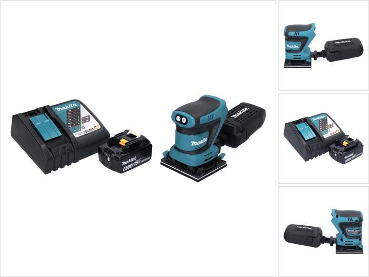 Actual product image Makita DBO480RG1 Cordless Finishing Sander 112 x 102mm 18V + 1x Battery 6.0Ah + Charger (Sander)